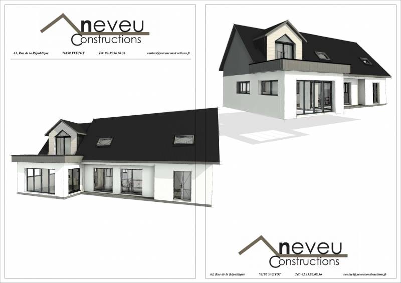 Réhabilitation et extension d'une maison contemporaine sur le secteur de Rouen 76