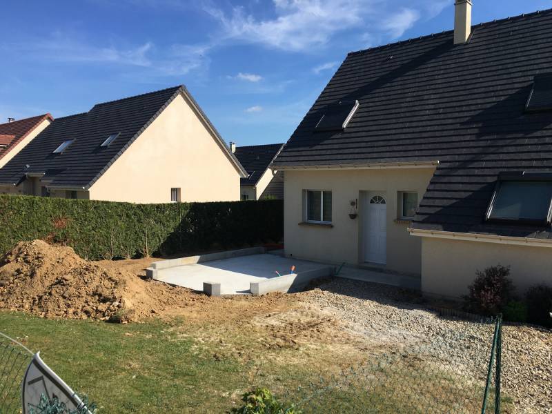 Extension d'une maison en ossature bois pour la création d'un salon d'hiver proche Rouen