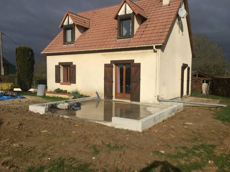 Extension en ossature bois d'une maison individuelle pour la création d'un salon proche Yvetot