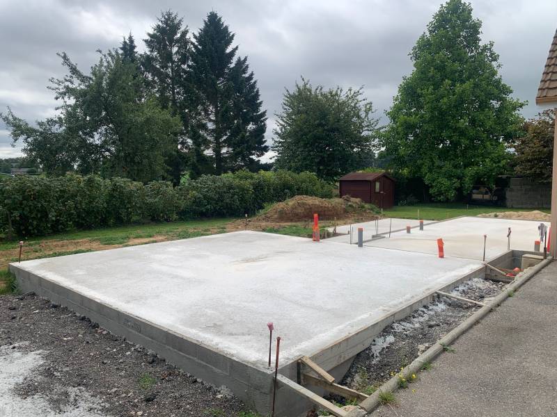 Extension d'une maison pour la création d'un garage , salon, cellier et dressing sur Barentin 76