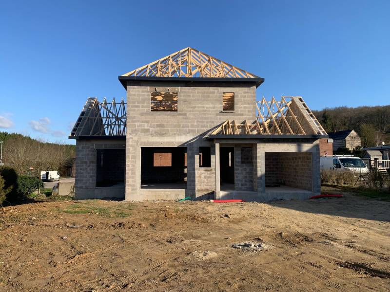 Création des plans sur-mesure et construction d'une maison contemporaine avec étage et 4 chambres sur Fauville en Caux 76