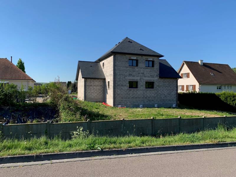 Création des plans sur-mesure et construction d'une maison contemporaine avec étage et 4 chambres sur Fauville en Caux 76